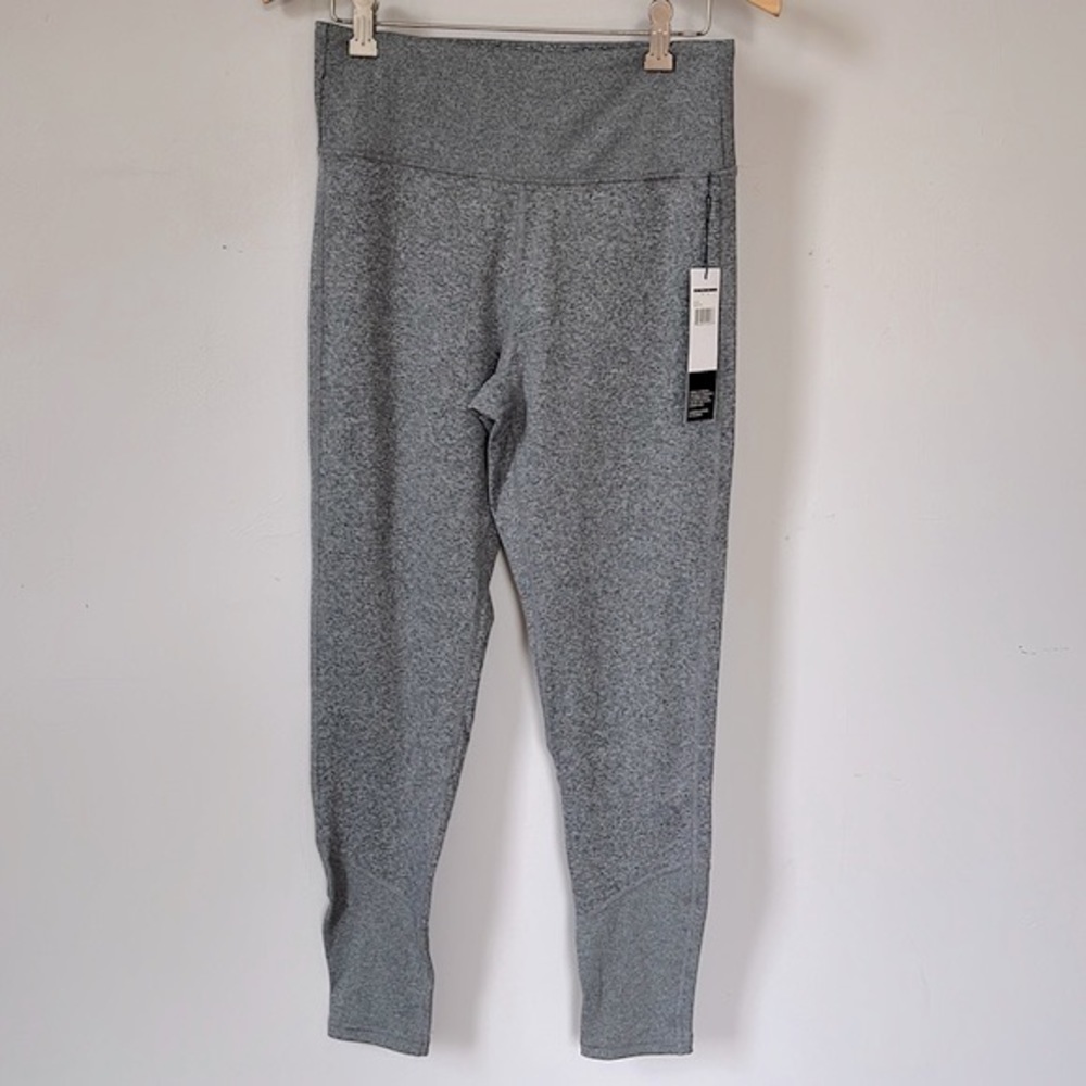 Nwt Zobha Women’s Cozy Heather Workout Legging Grey Color Block L